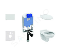 Ideal Standard ProSys - Set předstěnové instalace, klozet Alpha se sedátkem, tlačítko Oleas M1, bílá ProSys80M SP106