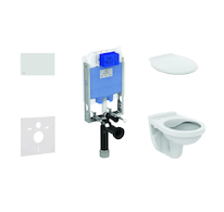 Ideal Standard ProSys - Set předstěnové instalace, klozet Alpha se sedátkem, tlačítko Oleas M1, bílá ProSys80M SP106