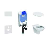 Ideal Standard ProSys - Set předstěnové instalace, klozet Alpha se sedátkem, tlačítko Oleas M1, SoftClose, bílá ProSys80M SP112