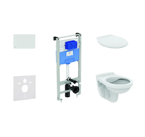 Ideal Standard ProSys - Set předstěnové instalace, klozet Alpha se sedátkem, tlačítko Oleas M2, bílá ProSys120M SP31