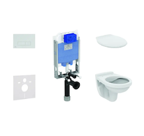 Ideal Standard ProSys - Set předstěnové instalace, klozet Alpha se sedátkem, tlačítko Oleas M2, chrom ProSys80M SP105