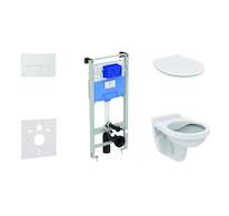 Ideal Standard ProSys - Set předstěnové instalace, klozet Alpha se sedátkem, tlačítko Oleas M2, SoftClose, chrom mat ProSys120M 