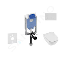 Ideal Standard ProSys - Set předstěnové instalace, klozetu a sedátka Mio, tlačítka Oleas M1, Rimless, Slowclose, Antibak, chrom