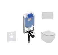 Ideal Standard ProSys - Set předstěnové instalace, klozetu a sedátka  Tesi, tlačítka Oleas M2, Aquablade, SoftClose, chrom mat P