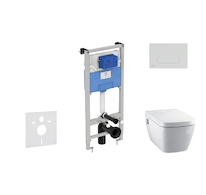 Ideal Standard ProSys - Set předstěnové instalace, sprchovací toalety a sedátka TECEone, tlačítka Oleas M1, Rimless, SoftClose, 