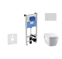 Ideal Standard ProSys - Set předstěnové instalace, sprchovací toalety a sedátka TECEone, tlačítka Oleas M2, Rimless, SoftClose, 