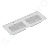 Ideal Standard Strada II - Nábytkové dvojumyvadlo 124x46 cm, 2 otvory pro baterii, s Ideal Plus, bílá T3005MA