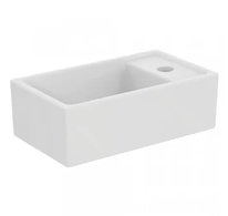 Ideal Standard Tempo - Umývátko na desku, 37x21 cm, bez přepadu, 1 otvor pro baterii vpravo, bílá E210901