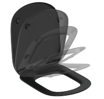 Ideal Standard Tesi - WC sedátko softclose, černá T3529V3