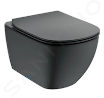 Ideal Standard Tesi - Závěsné WC se sedátkem softclose, Aquablade, černá T3546V3