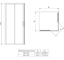 Ideal Standard Tipica - Kompenzační profil 25 mm, silver brill (matná stříbrná) T2196YB