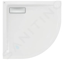 Ideal Standard Ultra Flat New - Sprchová vanička, čtvrtkruh 80x80 cm, bílá T449101
