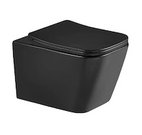 kielle Arkas I - Závěsné WC se sedátkem Softclose, Vortex Rimless+, matná černá 30111014-SET1