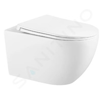 kielle Gaia - Závěsné WC se sedátkem SoftClose, Rimless, bílá 30115002