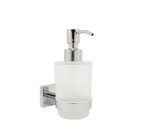 kielle Harmonia - Dávkovač mýdla s držákem, matné sklo/chrom 40123000