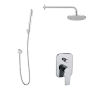 kielle Harmonia - Sprchový set s baterií pod omítku, pro 2 spotřebiče, s příslušenstvím EcoSpare a tělesem, chrom 20623SP100
