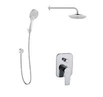 kielle Harmonia - Sprchový set s baterií pod omítku, pro 2 spotřebiče, s příslušenstvím EcoSpare a tělesem, chrom 20623SP120