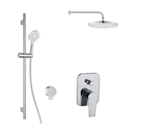 kielle Harmonia - Sprchový set s baterií pod omítku, pro 2 spotřebiče, s příslušenstvím EcoSpare a tělesem, chrom 20623SP50
