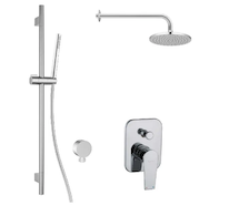 kielle Harmonia - Sprchový set s baterií pod omítku, pro 2 spotřebiče, s příslušenstvím EcoSpare a tělesem, chrom 20623SP60