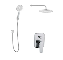 kielle Harmonia - Sprchový set s baterií pod omítku, pro 2 spotřebiče, s příslušenstvím EcoSpare a tělesem, chrom 20623SP90