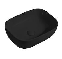 kielle Idolio - Umyvadlo na desku 46x33 cm, matná černá 30624424