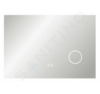 kielle Idolio - Zrcadlo s LED osvětlením a vyhříváním, 70x100 cm, kosmetické zrcátko 50324041