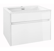 kielle Nefia - Skříňka s umyvadlem 60 cm, lesklá bílá 50027S600