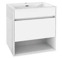 kielle Nefia - Skříňka s umyvadlem 60 cm, lesklá bílá 50027S610