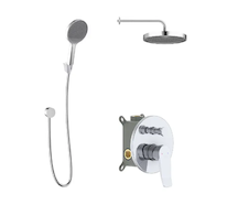 kielle Nefia - Sprchový set s baterií pod omítku, pro 2 spotřebiče, s příslušenstvím EcoSpare a tělesem, chrom 20627SP130
