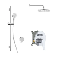 kielle Nefia - Sprchový set s baterií pod omítku, pro 2 spotřebiče, s příslušenstvím EcoSpare a tělesem, chrom 20627SP70