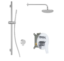 kielle Nefia - Sprchový set s baterií pod omítku, pro 2 spotřebiče, s příslušenstvím EcoSpare a tělesem, chrom 20627SP80