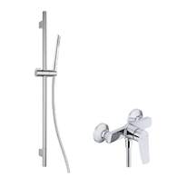 kielle Nefia - Sprchový set s baterií, tyčí, hadicí a sprchovou hlavicí EcoSpare, chrom 20627SN20