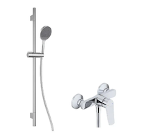 kielle Nefia - Sprchový set s baterií, tyčí, hadicí a sprchovou hlavicí EcoSpare, chrom 20627SN30