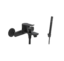 kielle Nefia - Vanová baterie s příslušenstvím EcoSpare, matná černá 10327SN84