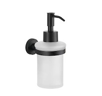 kielle Oudee - Dávkovač mýdla s držákem, matné sklo/matná černá 40102034