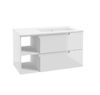 kielle Oudee - Skříňka s umyvadlem 90 cm, pravá varianta, lesklá bílá 50002S90R0