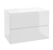 kielle Oudee - Skříňka včetně desky pod umyvadlo 80x55x46 cm, lesklá bílá 50002S820