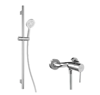 kielle Oudee - Sprchový set s baterií, tyčí, hadicí a sprchovou hlavicí EcoSpare, chrom 20602SN10