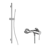 kielle Oudee - Sprchový set s baterií, tyčí, hadicí a sprchovou hlavicí EcoSpare, chrom 20602SN20