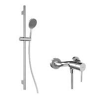 kielle Oudee - Sprchový set s baterií, tyčí, hadicí a sprchovou hlavicí EcoSpare, chrom 20602SN30