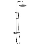 kielle Oudee - Sprchový set s termostatem, 20 cm, 1 proud, matná černá 20602044E