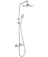 kielle Oudee - Sprchový set s termostatem, 23 cm, 3 proudy, chrom 20602020
