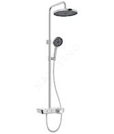 kielle Oudee - Sprchový set s termostatem, 26 cm, 3 proudy, chrom/bílá/černá 20602000