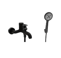 kielle Oudee - Vanová baterie s příslušenstvím EcoSpare, matná černá 10302SN24