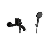 kielle Oudee - Vanová baterie s příslušenstvím EcoSpare, matná černá 10302SN44