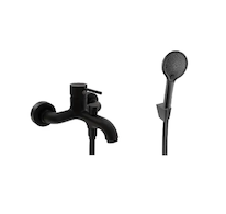 kielle Oudee - Vanová baterie s příslušenstvím EcoSpare, matná černá 10302SN54