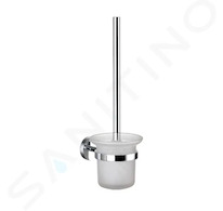 kielle Oudee - WC štětka nástěnná s držákem, matné sklo/chrom 40502000