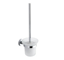 kielle Oudee - WC štětka nástěnná s držákem, matné sklo/chrom 40502030