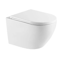 kielle Oudee - Závěsné WC se sedátkem Softclose, Vortex Rimless+, bílá 30102010-SET1