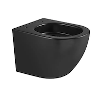 kielle Oudee - Závěsné WC, Vortex Rimless+, matná černá 30102014